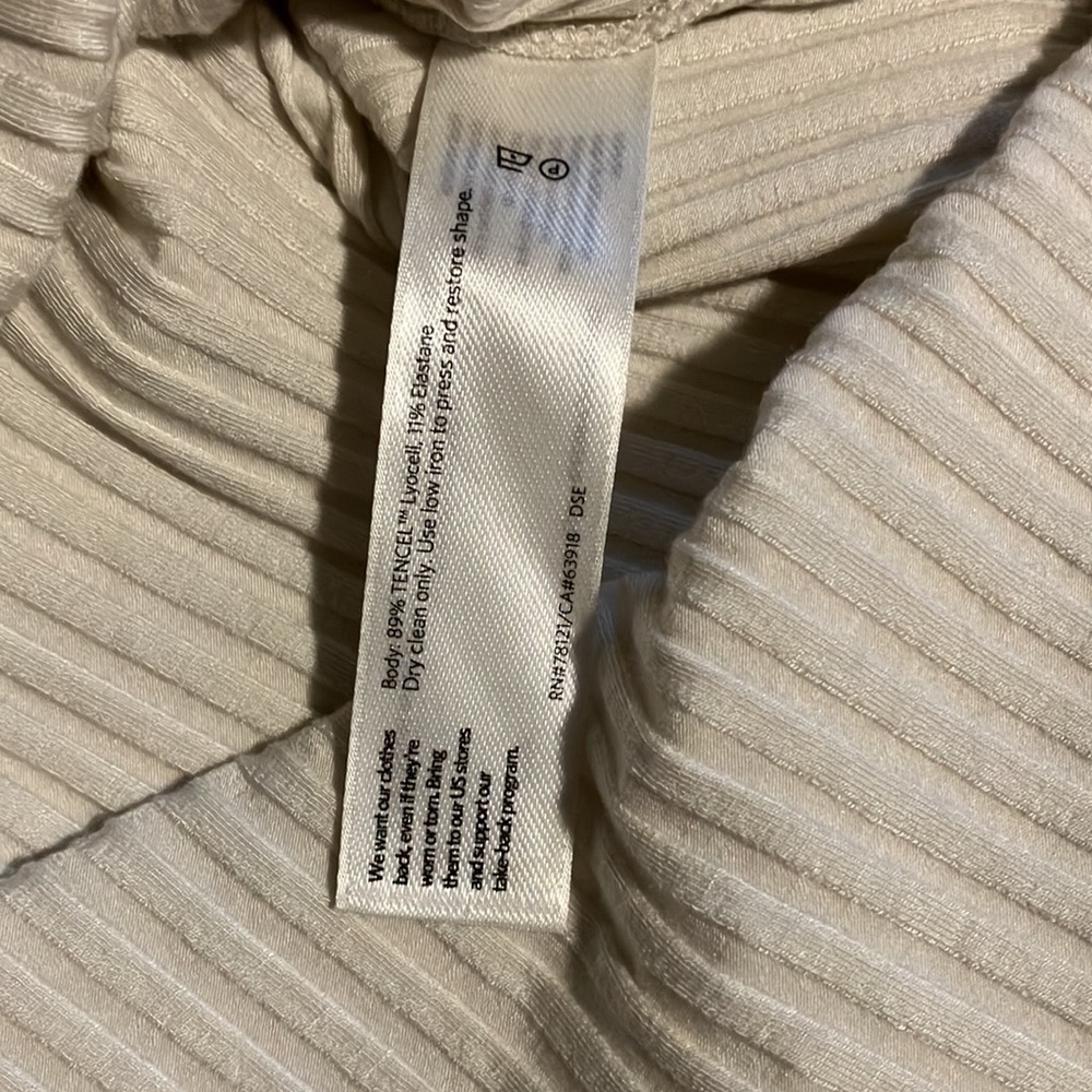 EILEEN FISHER Textured Stretch Rib Crew Neck Top Bone - Picture 14 of 14